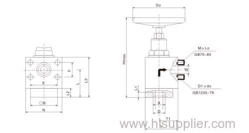 Stop valve with welded flange plate