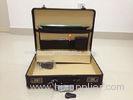 Genuine Leather Safety Suitcase Anti Theft Security Briefcase Electric Shocking