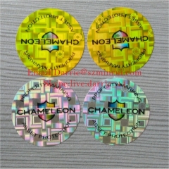 Nice hologram destructible label from China customed glossy hologram sunshine warranty screw label for Logo label