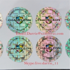 Nice hologram destructible label from China customed glossy hologram sunshine warranty screw label for Logo label