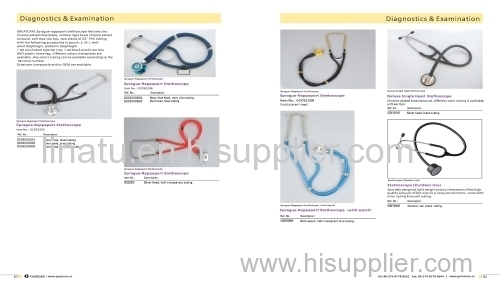 stainless Stethoscope cardiology stethoscope with single and dual type