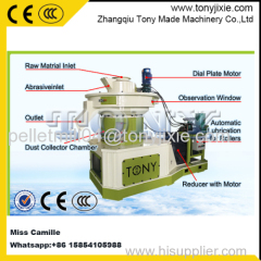 TONY Brand 1-1.5t/h bio wheat straw wood waste hard wood pellet making machine price