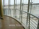 304 Composite Pipe Balustrades Stainless Steel Cable Railing For Outside