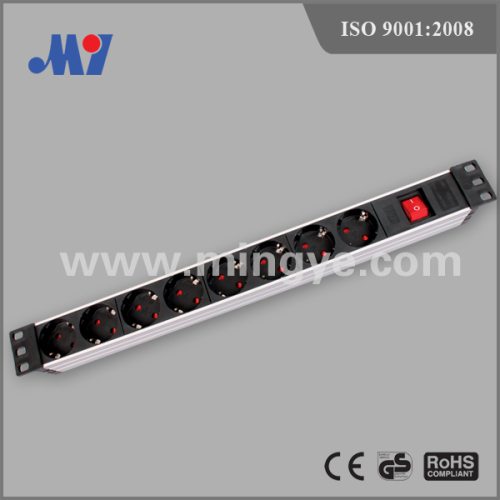 PDU socket with white Al-alloy shell