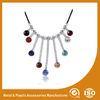 Silver Colorful Stones Lace Collarbone Necklace Costume Accessories