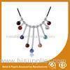 Silver Colorful Stones Lace Collarbone Necklace Costume Accessories