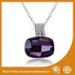 Fashionable Stainless Steel Metal Chain Necklace Jewelry Big Stone Pendant