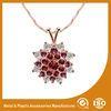 18k Gold Metal Chain Necklace Crystal Fashion Flower Jewelry For Wedding
