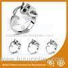 Cat Shape Silver Ruby Fashion Jewelry Rings Flower Engagement Ring