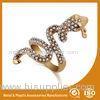 OEM / ODM 18K Gold Snake Shape Fashion Jewellery Rings For Anniversary
