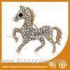 Crystal Rhinestone Handmade Horse Brooches Jewellery Gold Plated