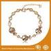 Color Change Zircon Metal Chain Bracelet Heart Shaped Zinc Alloy