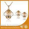 Zinc Alloy Necklace And Earring Set Gold Plated Stainless Steel Jewelry