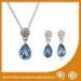 Silver Plated Two Piece Bridesmaid Jewelry Sets With Synthetic CZ
