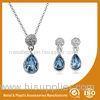 Silver Plated Two Piece Bridesmaid Jewelry Sets With Synthetic CZ