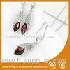 Customized Jewelry Silver Plated Two-Piece Zinc Alloy Jewelry Sets With Synthetic CZ