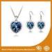 Stylish Zinc Alloy Jewelry Sets Gold Plated Blue Jewellery Sets Heart Shape