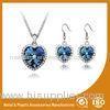 Stylish Zinc Alloy Jewelry Sets Gold Plated Blue Jewellery Sets Heart Shape