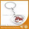 Round Square Gold Silver Custom Angry Bird Keychains Zinc Alloy