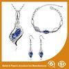 Charming Gold Blue Crystal Zinc Alloy Jewelry Sets For Bridesmaids