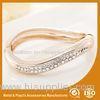 Small Rhinestone Solid Silver Metal Bangles For Girls Jewellery