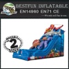 Blue Ocean Theme Inflatable Double Drop Slide