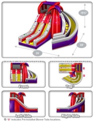 Cheer Amusement inflatable Spiral Slide