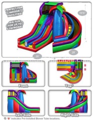 Design unique inflatable dual spiral slide