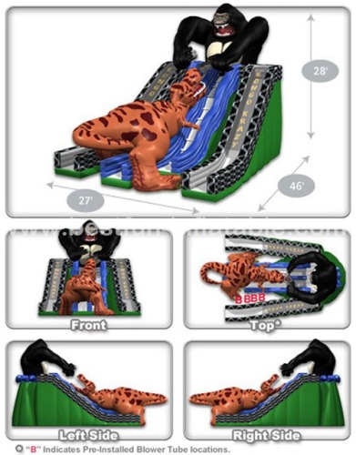 Empire new design inflatable king kong slide