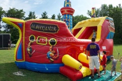 Inflatable buccaneer pirate ship slide