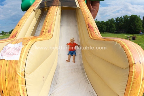 Inflatable jumping slide tree house children slide