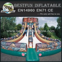 Inflatable rock climbing slide