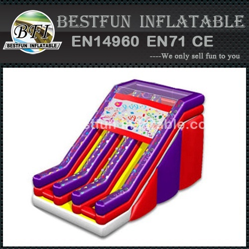 Dual lane giant inflatable slides