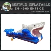 PVC commercial inflatable shark water slide