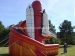 Inflatable Rocket space plane slide