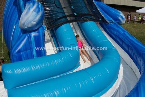 Surfs Up Double Splash Wild West Sandy beach inflatable Slide