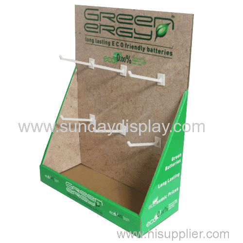 Cardboard peg design counter unit