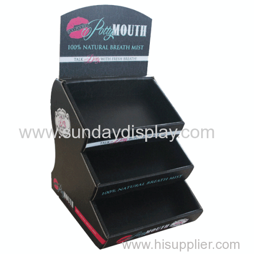 Double side cardboard counter display unit