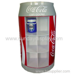 Cola tin shape floor display stand