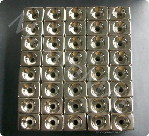 Block Neodymium Magnets with taper holes