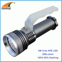 3W Cree XPE LED Aluminum flashlights 18650 rechargeable aluminum 1000Lumen 3AA anodized body finish portable floodlight