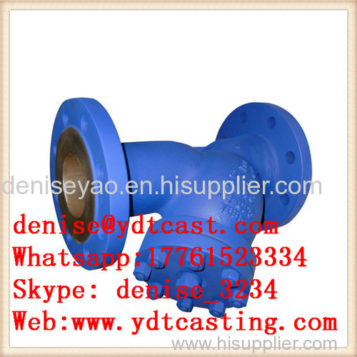 ductile iron y filter for water and oil fire protection
