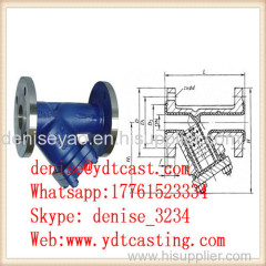 Cast steel y filter valve/flange end Y type filter irrigation systems