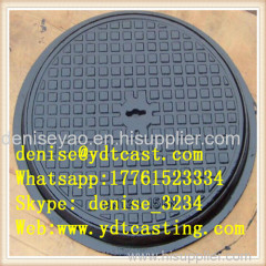 Customized Cast Iron Manhole Cover Manufacturer chamber covers D400 foot parth