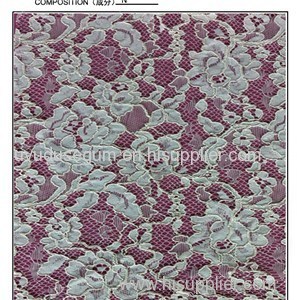White Color 100%nylon Eyelash Lace Fabric(E1843)