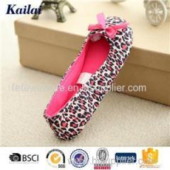 Suede Fabric Bowknot Printed Dance Shoes