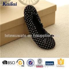 Printed Percale Bowknot Dance Shoes