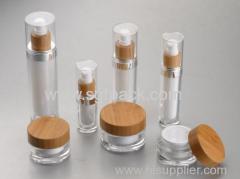 ACRYLIC JAR ACRYLIC CONTAINER COSMETIC CONTAINER CREAM JAR bamboo packaging
