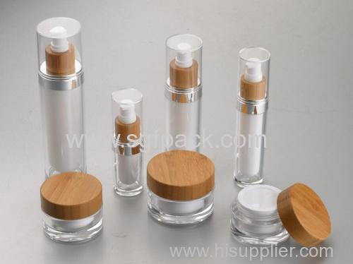 15ml acrylic bottle with 20/410 bamboo pump