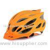 Orange Adult Bicycle Helmets Polycarbonate Shell Humanized Adjustable Fastener